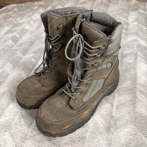 Tactical Research Mens 7 M Green Suede‎ Fabric 9" Tactical Boots TR 601 Z CDT